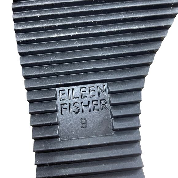 Eileen Fisher Wavey Black Tumbled Nubuck Women's Size 9 New Without Box - Picture 7 of 7